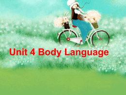 Unit 4 Body Language