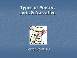 Types of Poetry - 8 White English
