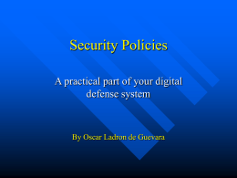 Security Policies
