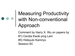 Measuring Productivity with Non
