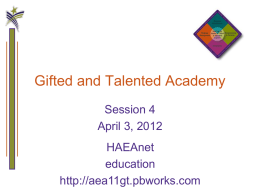 Gifted and Talented Academy