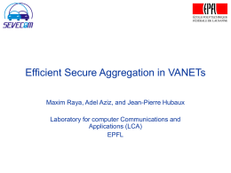 Efficient Secure Aggregation in VANETs