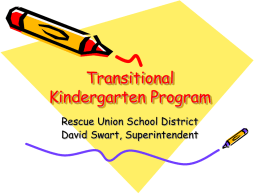 Transitional Kindergarten Program
