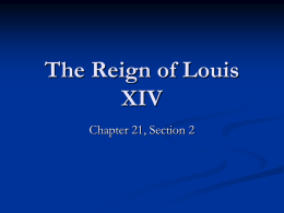 The Reign of Louis XIV - Hackettstown School District