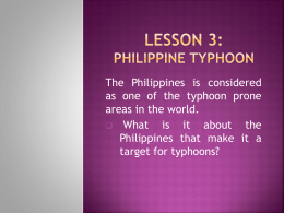 LESSON 3: PHILIPPINE TYPHOON
