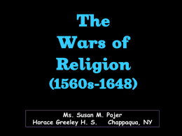 The Wars of Religion (1562-1598)