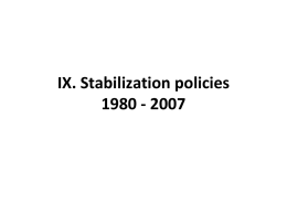 XIV. Current issues in economic policy