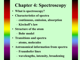 Chapter 4: Spectroscopy - UNT College of Arts and Sciences