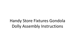 Handy Store Fixtures Gondola Dolly Assembly Instructions