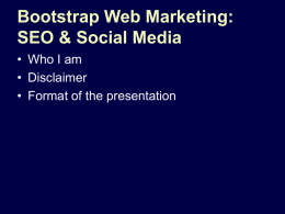 Bootstrap Web Marketing: SEO & Social Media
