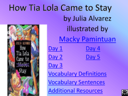 How Tia Lola Came to Stay - Sullivan County Department Of