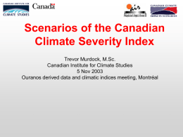 THE CLIMATE SEVERITY INDEX FOR CANADA