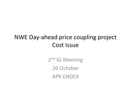 NWE Day-ahead price coupling project Cost Issue