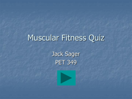 Muscular Fitness Quiz