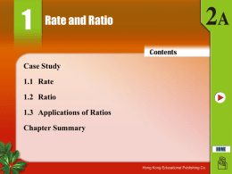 Ch1 Rate and Ratio - Wah Yan College, Kowloon