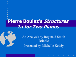 Pierre Boulez’s “Structures 1a for Two Pianos”