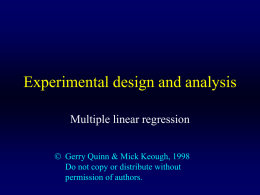 Multiple linear regression