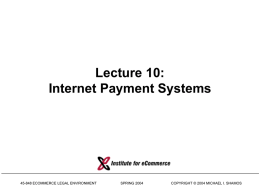 Internet Payment Systems - Carnegie Mellon University