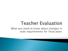 Teacher Evaluation - Torrington Public Schools