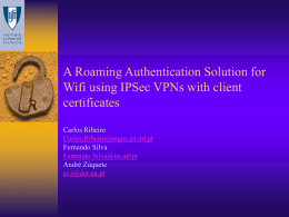 A Roaming Authentication Solution for Wifi using IPSec