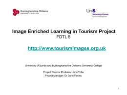 Image Enriched Learning in Tourism Project FDTL 5 http