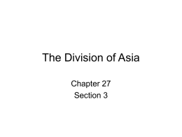 The Division of Asia