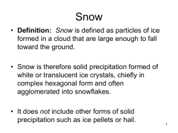 Snow Formation - Atmospheric Sciences at UNBC