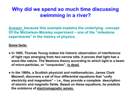 Why did we spend so much time discussing swimming in a river?