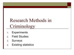 Research Methods in Criminology. Theory Construction and