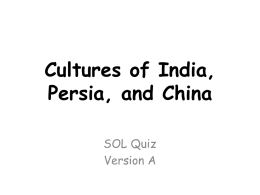 Classical Civilizations in Persia, India, and China