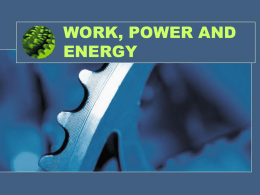 WORK, POWER AND ENERGY - Greenwich Public Schools