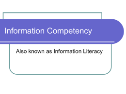 Information Competency