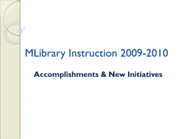 Mlibrary Instruction: - University of Michigan Library