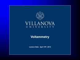 Voltammetry - Villanova University