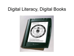 Digital Literacy, Digital Books