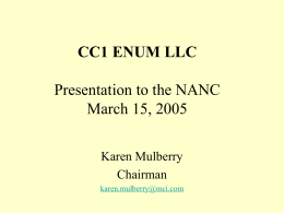 CC1 ENUM LLC - NANC