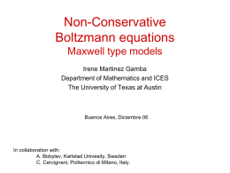 Maxwellian models