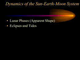 Dynamics of the Sun-Earth