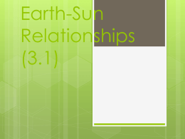 Earth-Sun Relationships