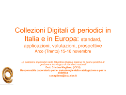 Collezioni Digitali di periodici in Italia e in Europa