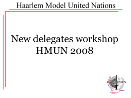 Dia 1 - Haarlem Model United Nations