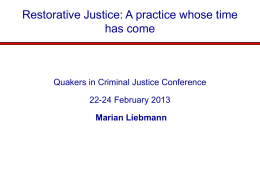 Definition of Restorative Justice