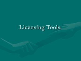 Licensing Tools.