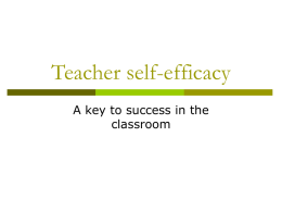 Teacher self-efficacy - Data exported by SMExport generator