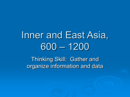 Inner and East Asia, 600 – 1200
