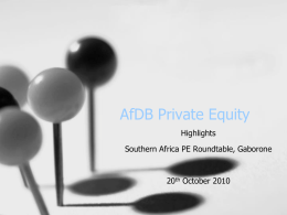 AfDB Private Equity