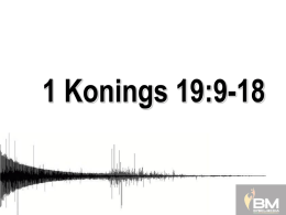 1 Konings 19: 9-18 - Gemeentedienste Netwerk