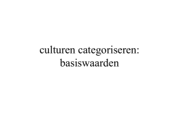 culturen categoriseren: basiswaarden