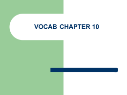 VOCAB CHAPTER 10