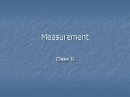 Measurement - Columbia Law School